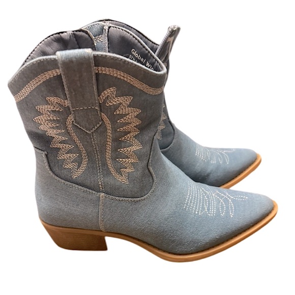 Global Win Shoes - GLOBAL WIN Western Boots in Denim Blue